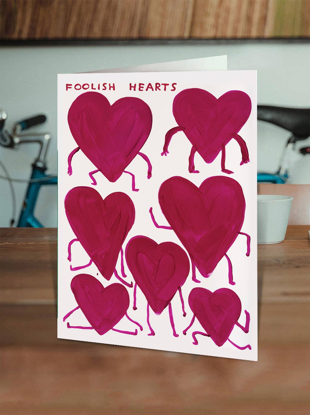 Grußkarte von David Shrigley — Foolish Hearts