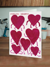 Grußkarte von David Shrigley — Foolish Hearts