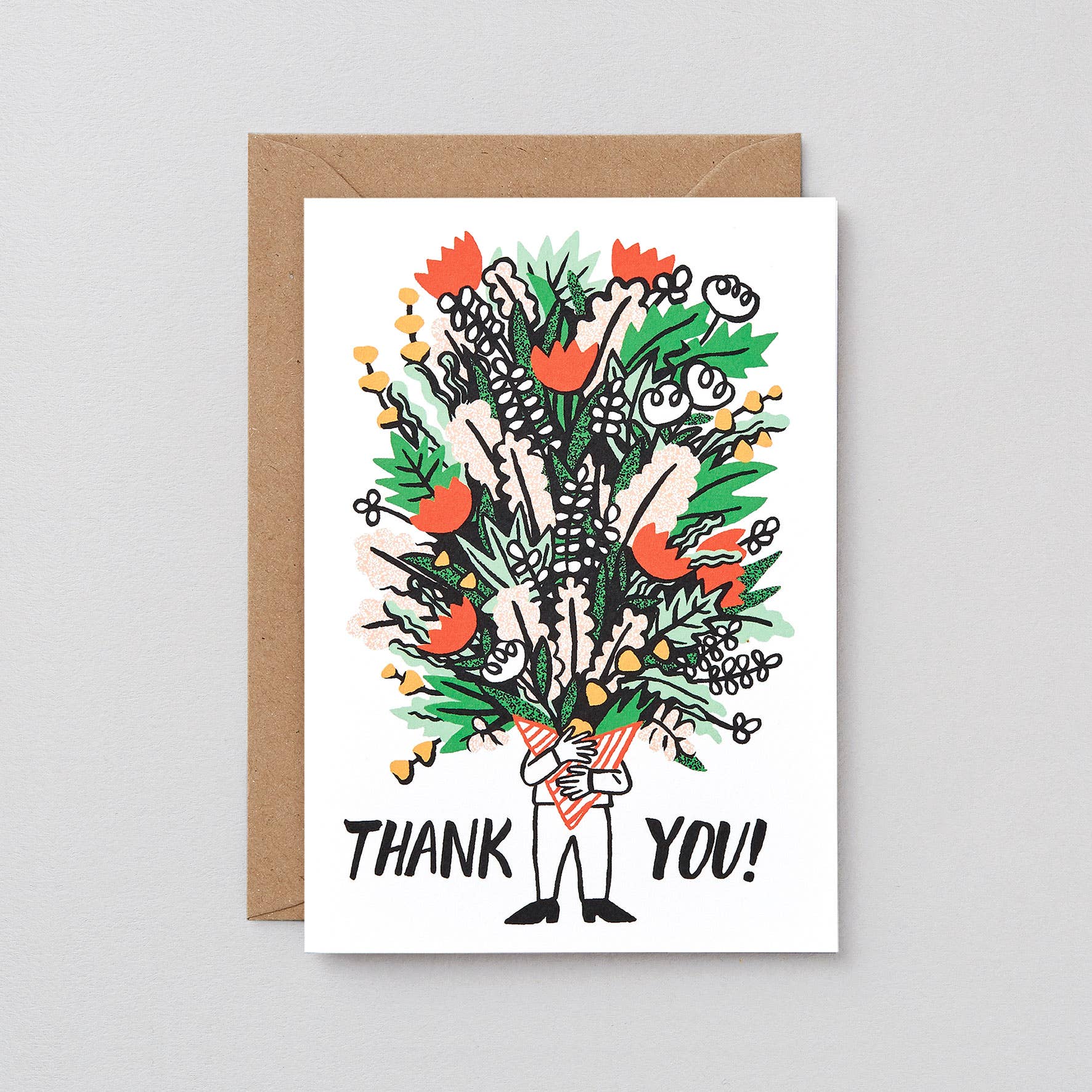 Bunch Of Flowers Thank You Greetings Card