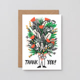 Bunch Of Flowers Thank You Greetings Card