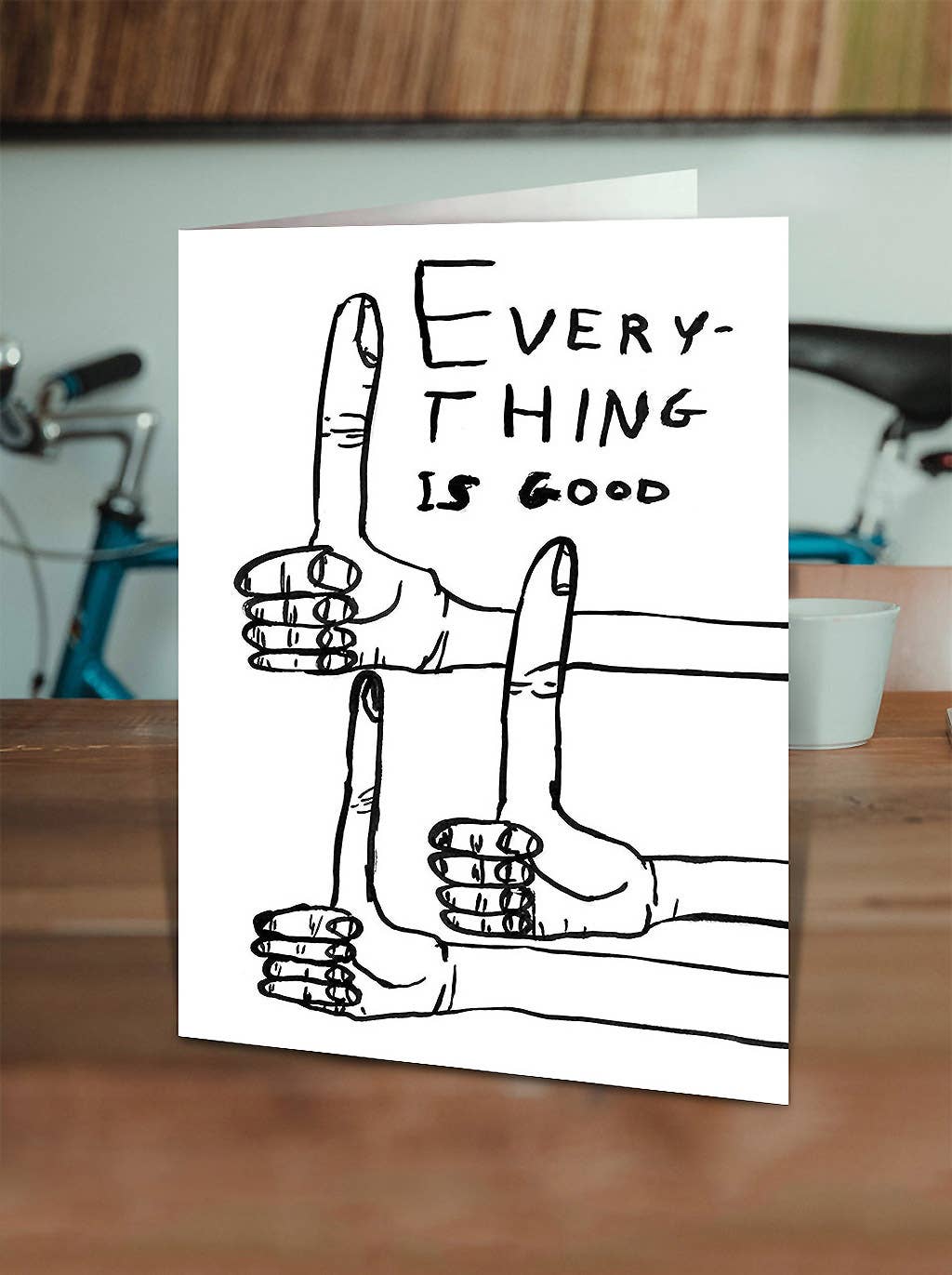Lustige David Shrigley Grußkarte — Alles ist gut
