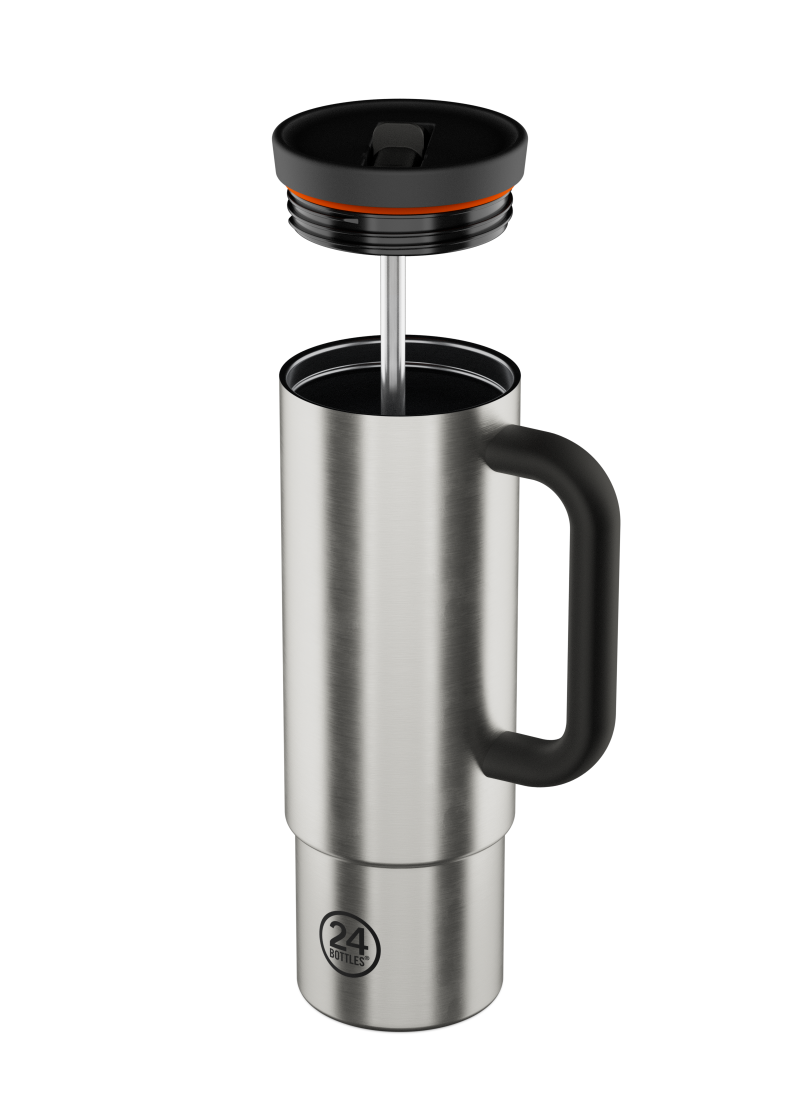 Straw Cup | Brushed Steel - 800 ml