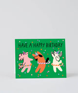Happy Birthday Hula Hoops Kids Greeting Card