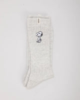 Peanuts Socks White Melange