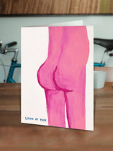 Lustige David Shrigley Grußkarte mit Aufschrift Look At This Bum