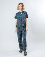 Borneo Batwing Blouse Navy