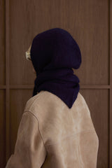 The Alpaca Hooded Scarf - Deep Sea Navy