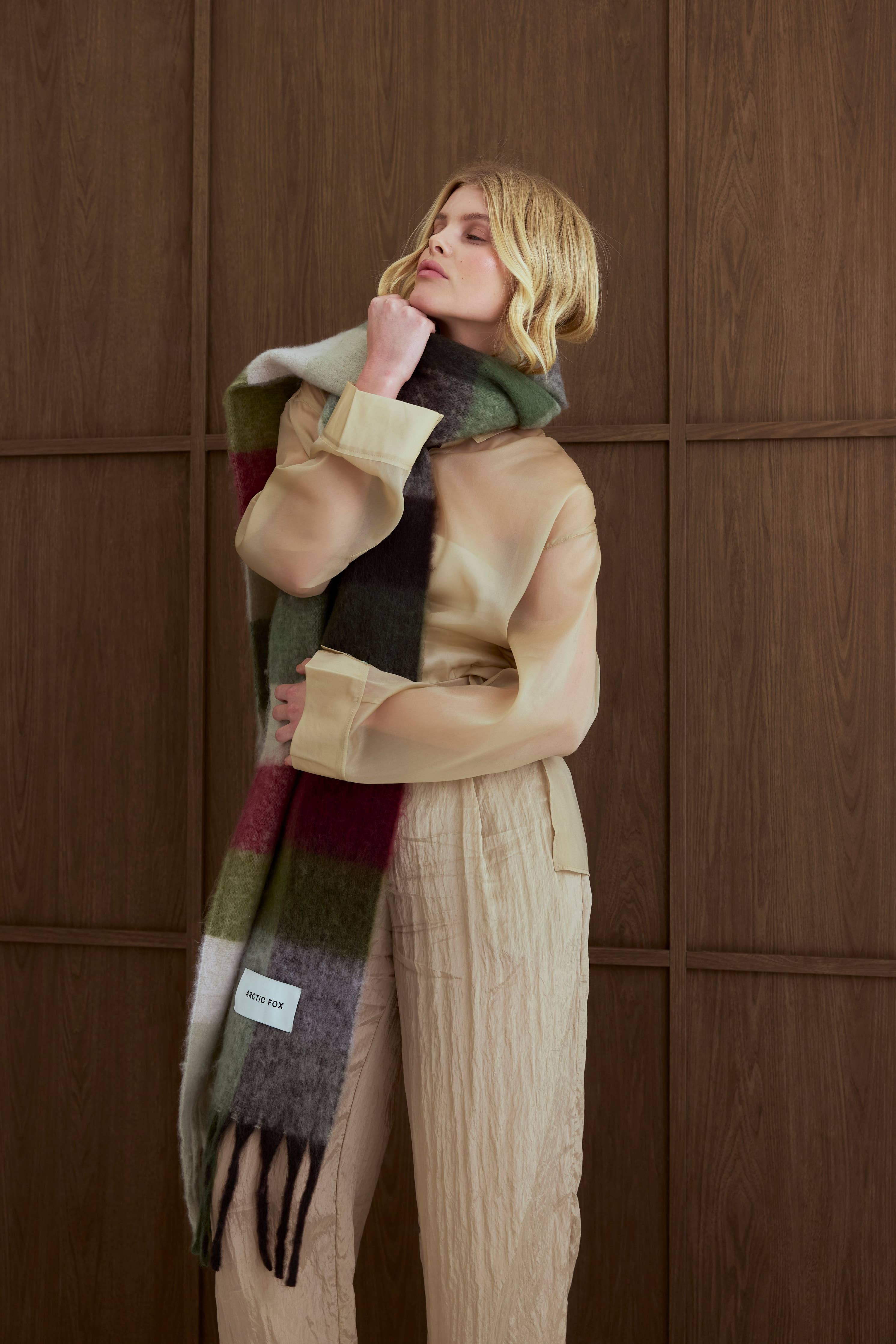 The Reykjavik Scarf - 100% Recycled - Mossy Green - AW25