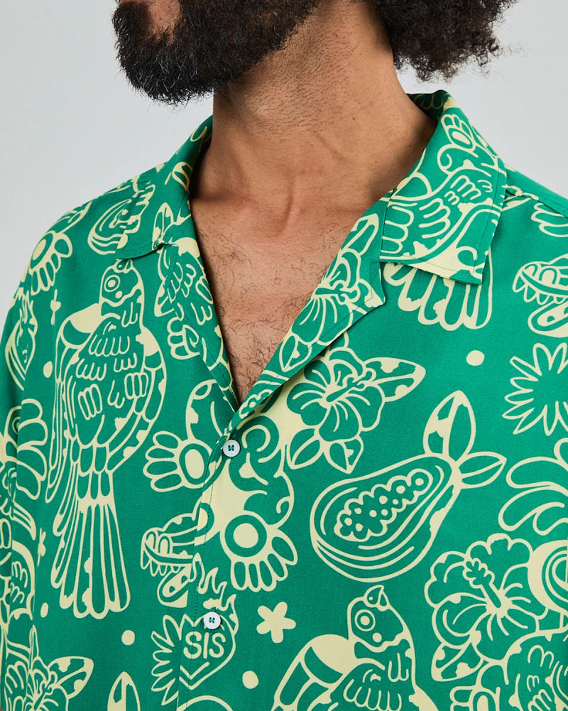 Asis Percales Crocodylus Aloha Shirt