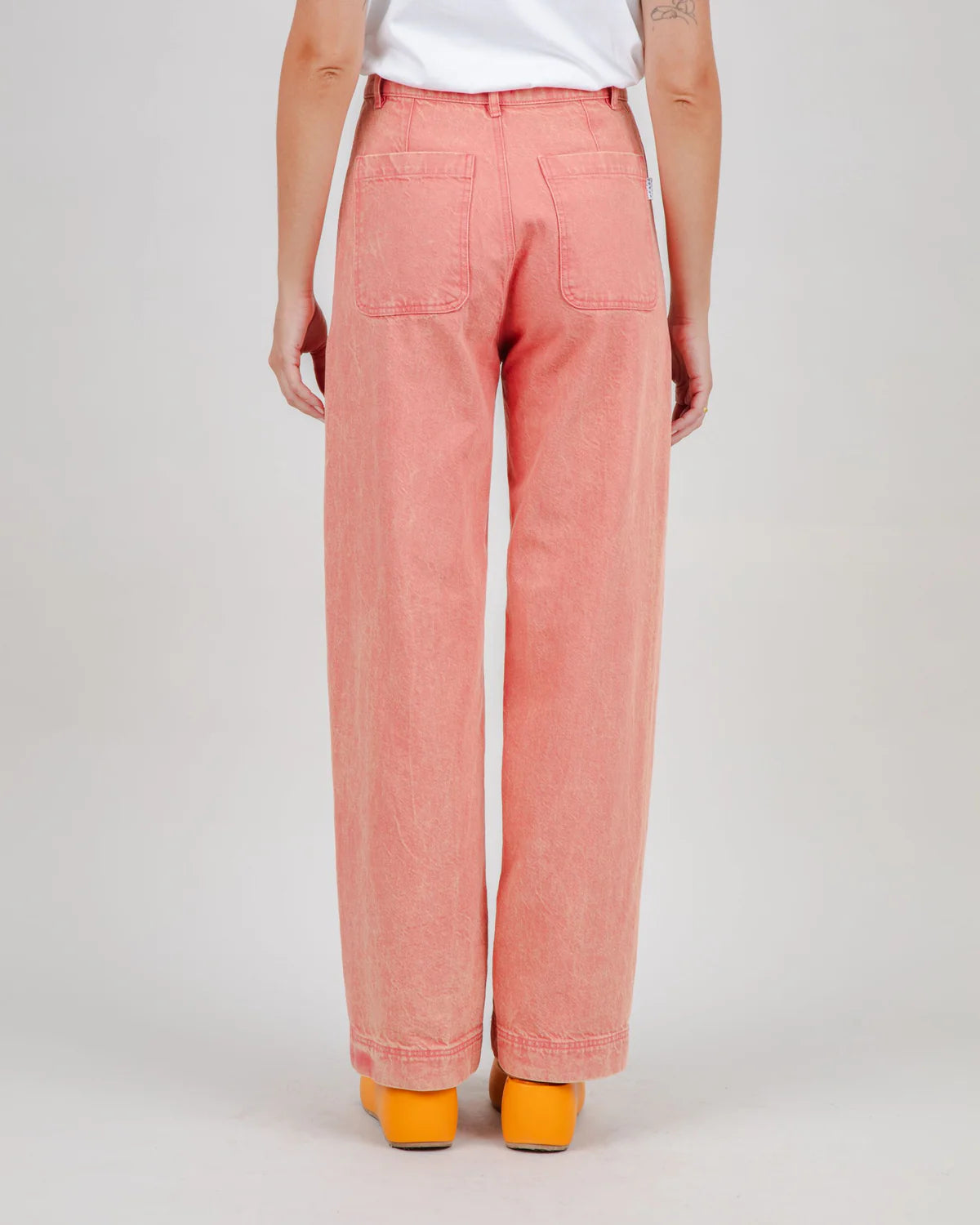 Washed Denim Straight Leg Pink