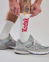 Kodak Jacquard Ribbed Socken Ecru