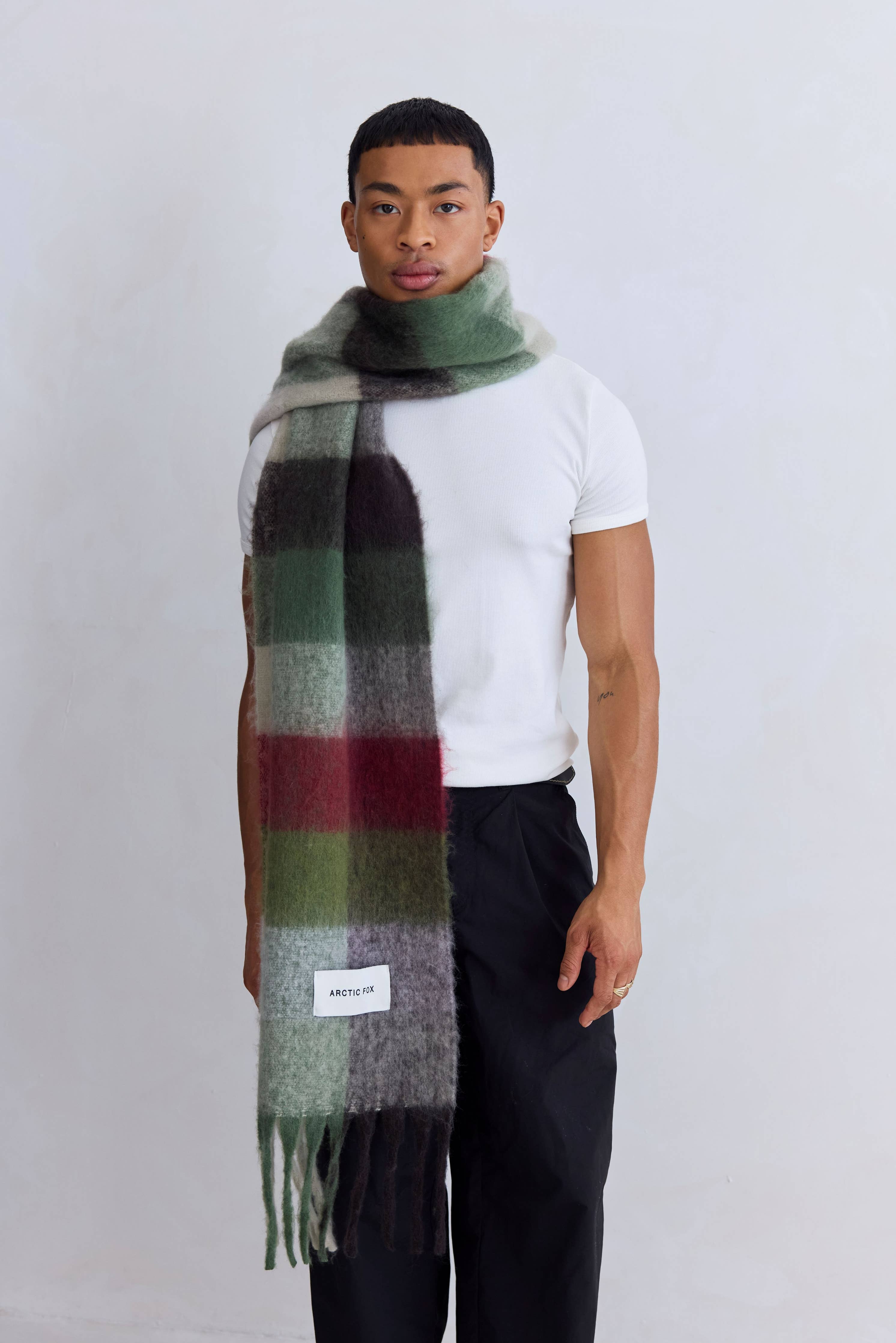 The Reykjavik Scarf - 100% Recycled - Mossy Green - AW25