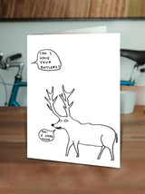 David Shrigley Lustige Weihnachtskarte — Geweih