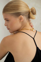 Molten Chunky Chain Pearl Necklace