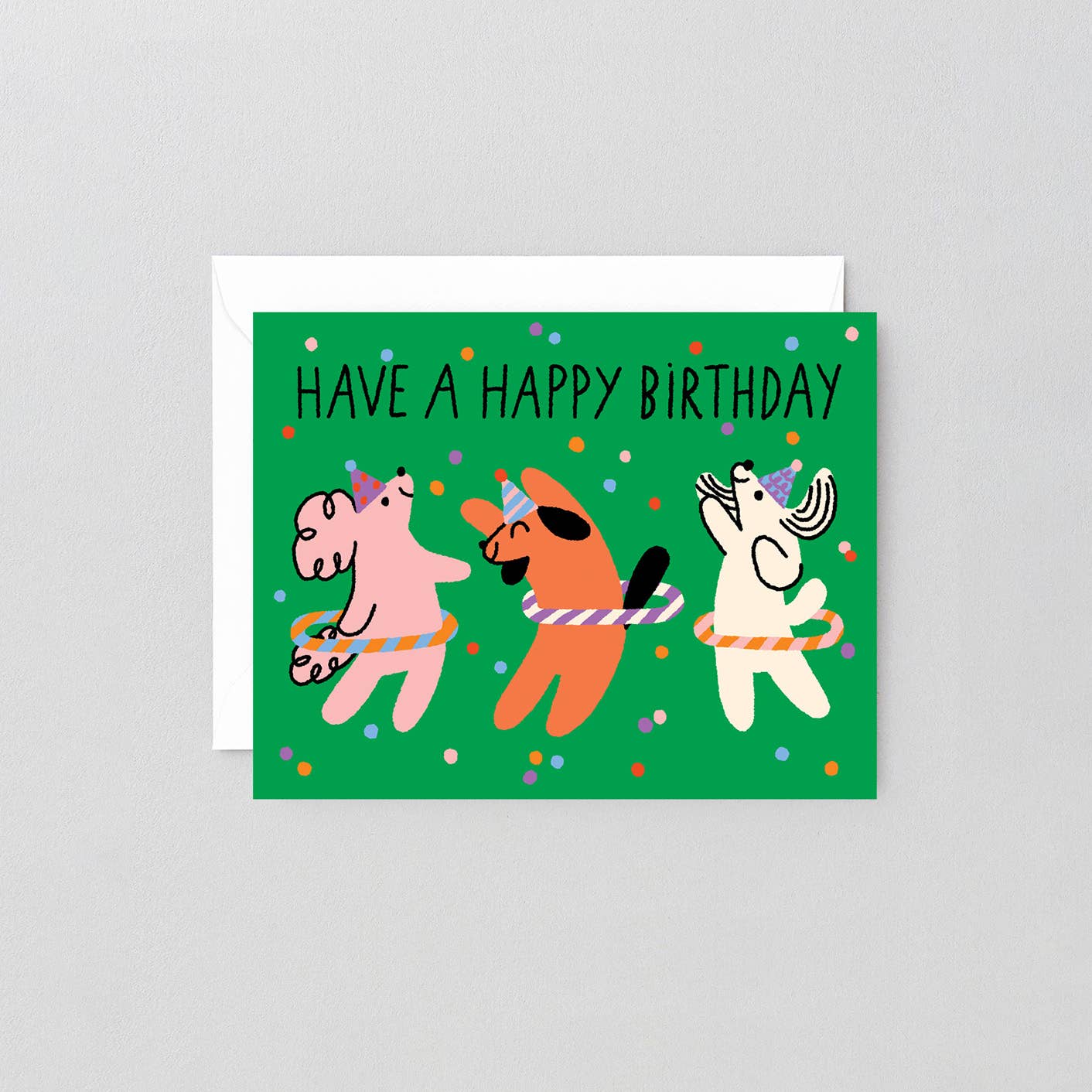 Happy Birthday Hula Hoops Kids Greeting Card