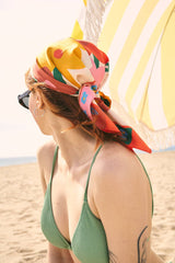 Medium scarf HOME FLOWER / Capsule 100% Silk twill