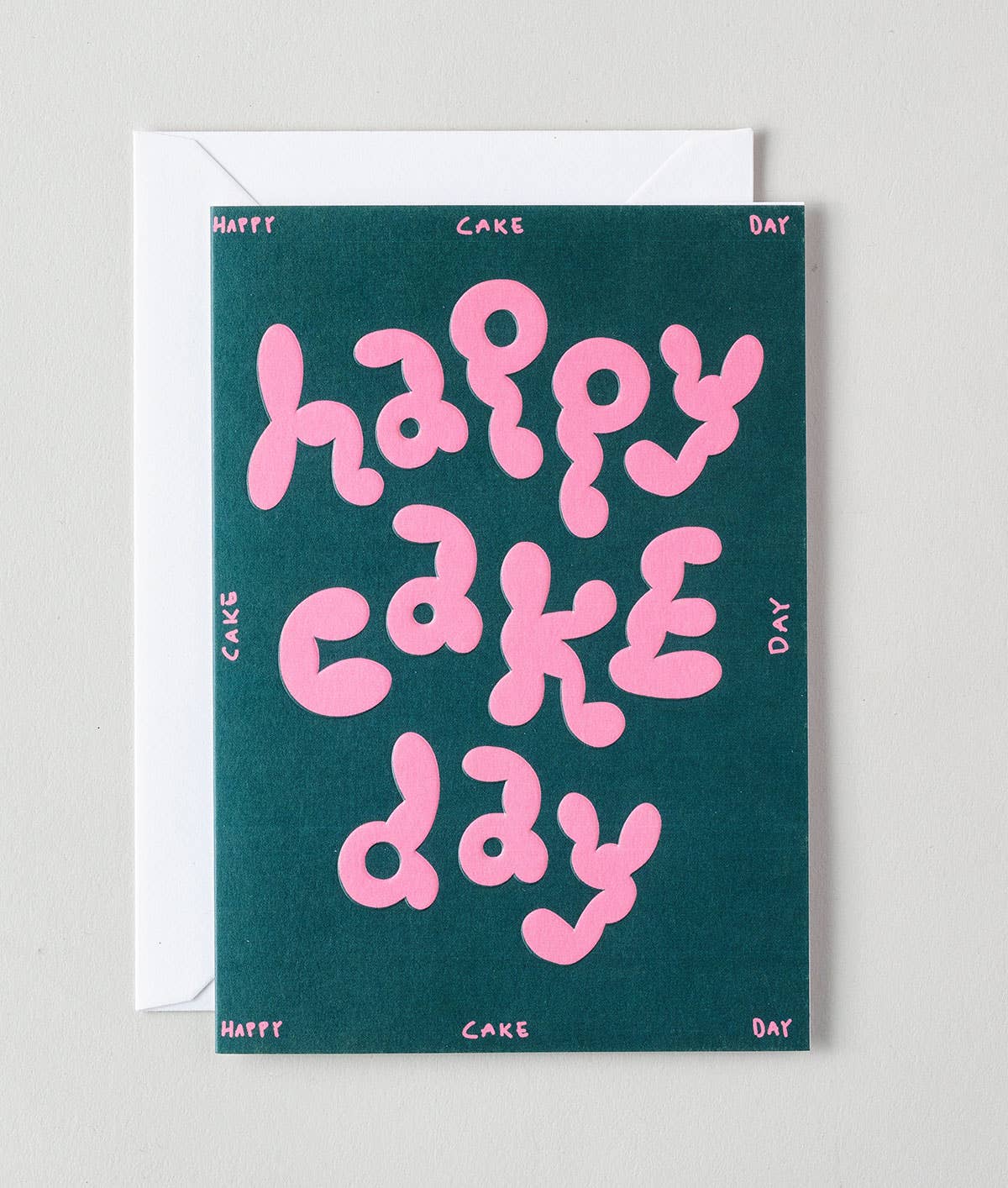 Happy Cake Day' Embossed Greetings Card