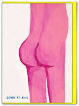 Lustige David Shrigley Grußkarte mit Aufschrift Look At This Bum