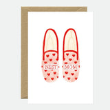 Grußkarte - Best Mum Slippers