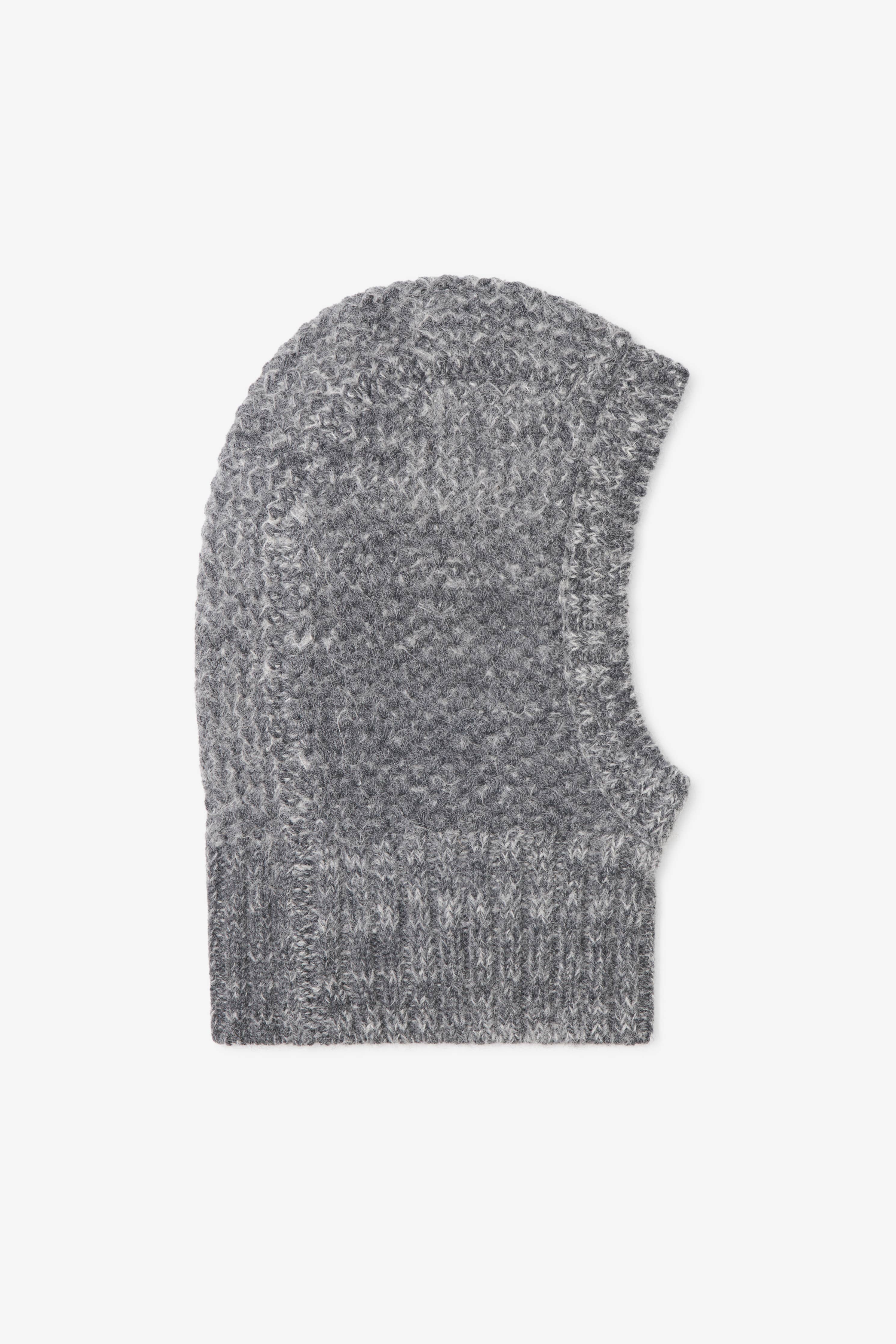 The Alpaca Balaclava Fitted Hood - Alpine Cloud