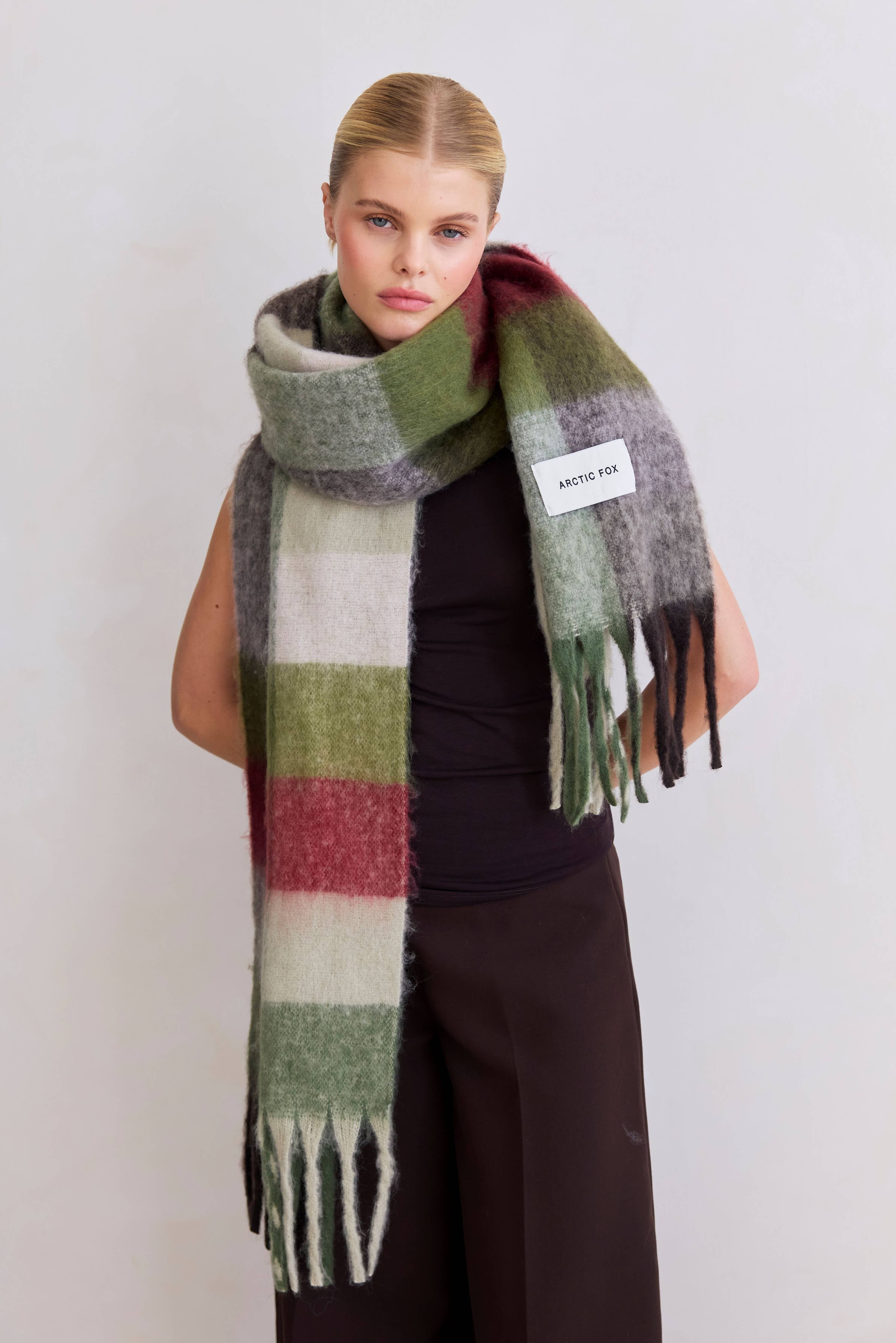 The Reykjavik Scarf - 100% Recycled - Mossy Green - AW25