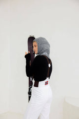 The Alpaca Balaclava Fitted Hood - Alpine Cloud