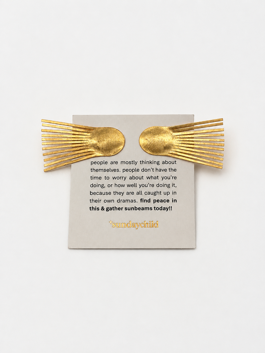 Sunbeams Earrings Gold