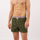 100% organic cotton boxer shorts - City green