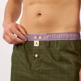 100% organic cotton boxer shorts - City green