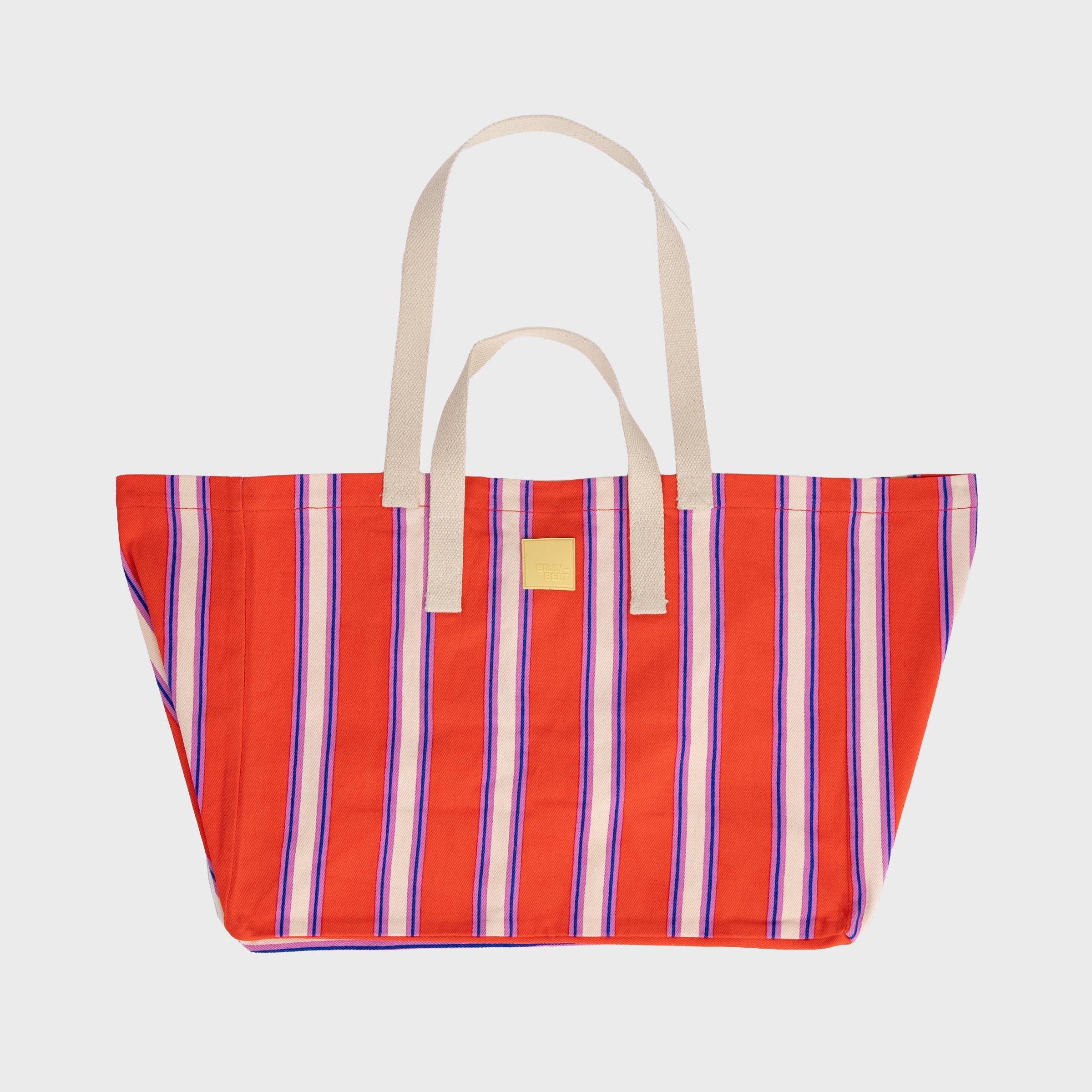 Shopping bag - Striped, orange and pink