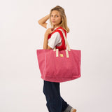 Shopping bag - Striped, red and pink