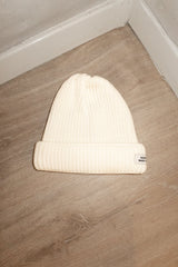 RIBBED MERINO WOOL BEANIE