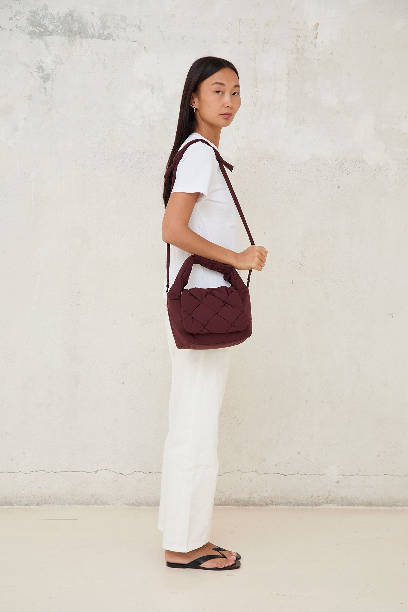 Ani Mini Bag Braided Burgundy