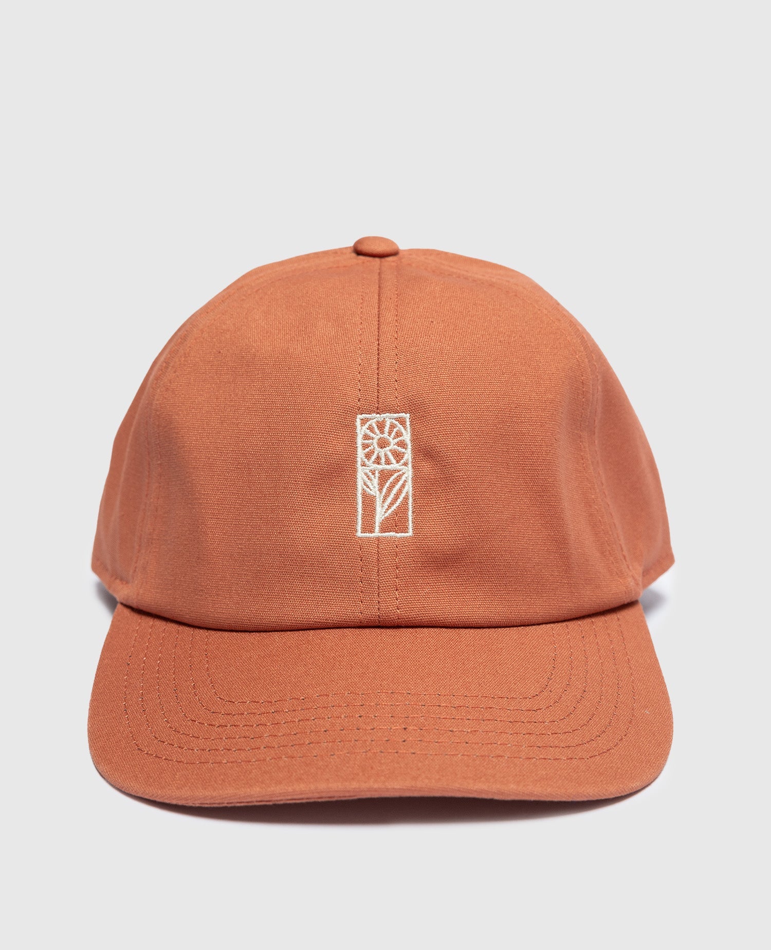 Blume Dad Cap von NKSP – gesticktes Blumenmotiv, Frontansicht