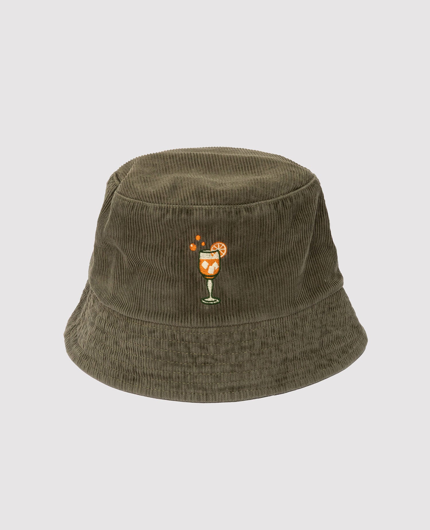 NKSP x Aperol Bucket Hat aus Cord von NKSP – Frontansicht