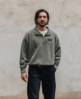 Panther Half-Zip Sweatshirt von NKSP – gesticktes Panther-Motiv, Vorderansicht