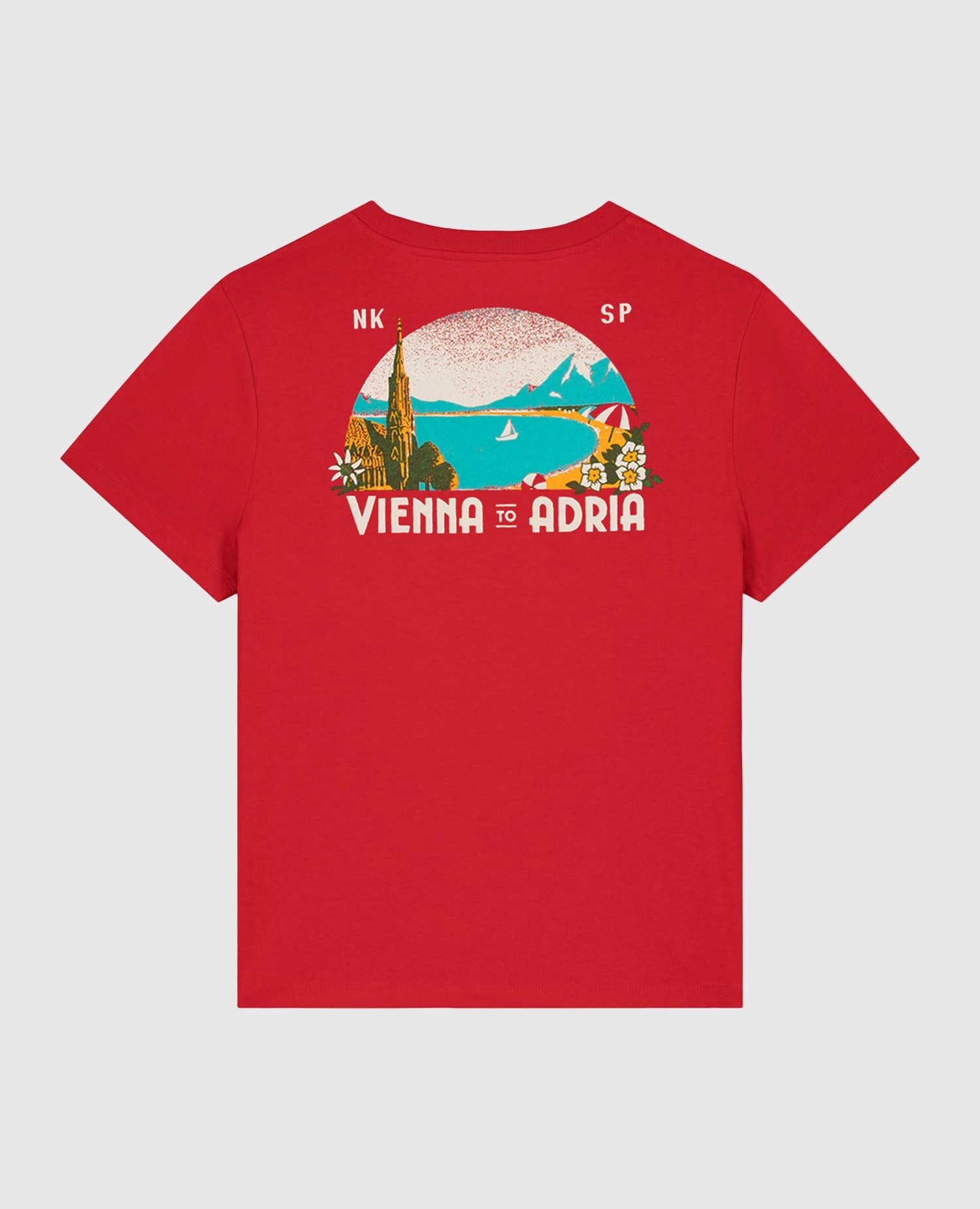 Vienna to Adria Damen T-Shirt Rot von NKSP