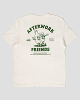 Afterwork Friends T-Shirt Off-White von NKSP – Beer-Buddies-Print, Vorderansicht
