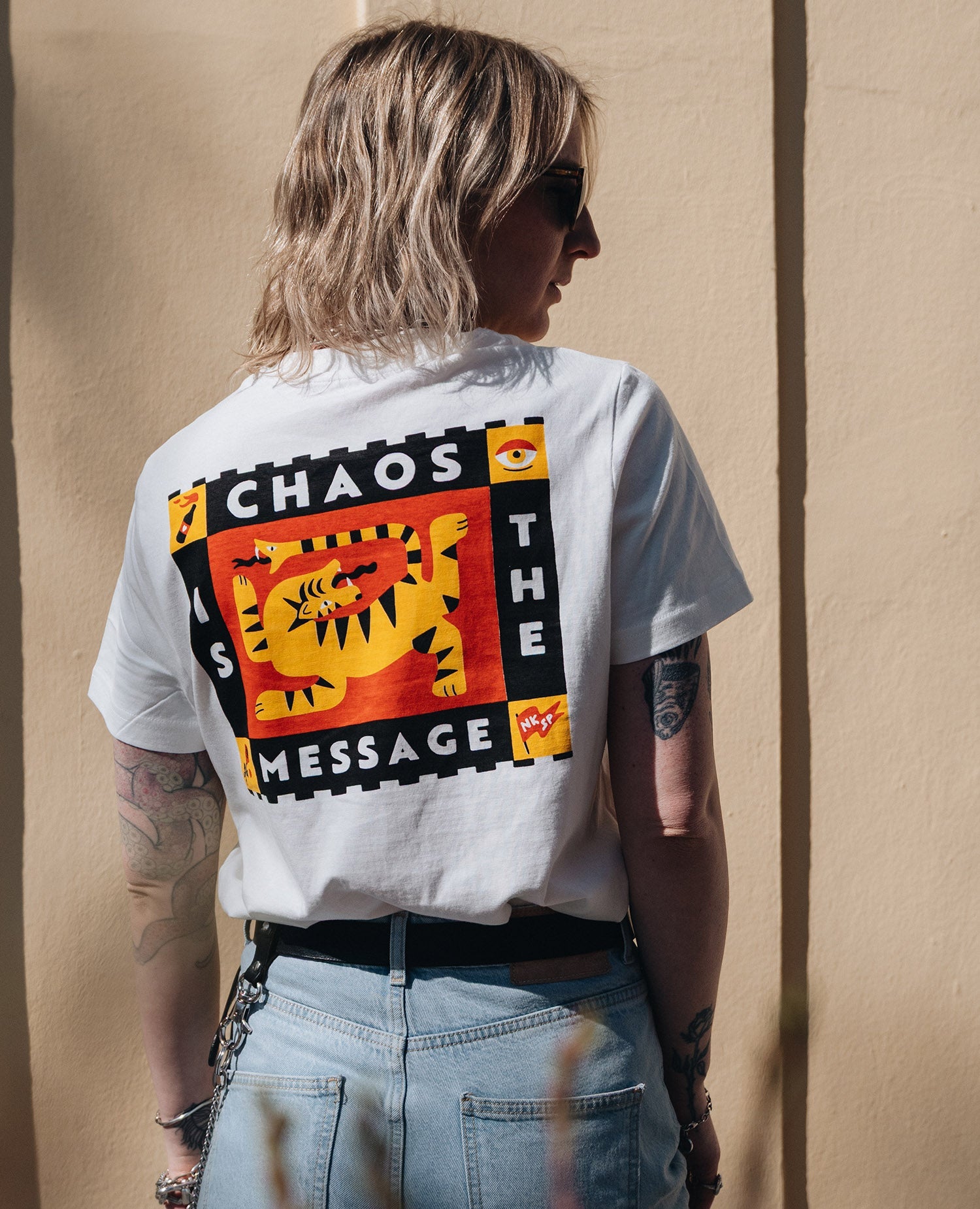 Chaos T-Shirt Off-White von NKSP