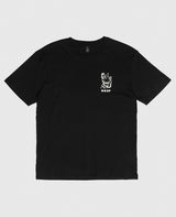 A Place For Diversity T-Shirt Schwarz von NKSP – Vorderansicht flach gelegt mit weißem Brustdruck