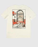 Kaffeehauskultur T-Shirt von NKSP – Frontprint Melange-Motiv