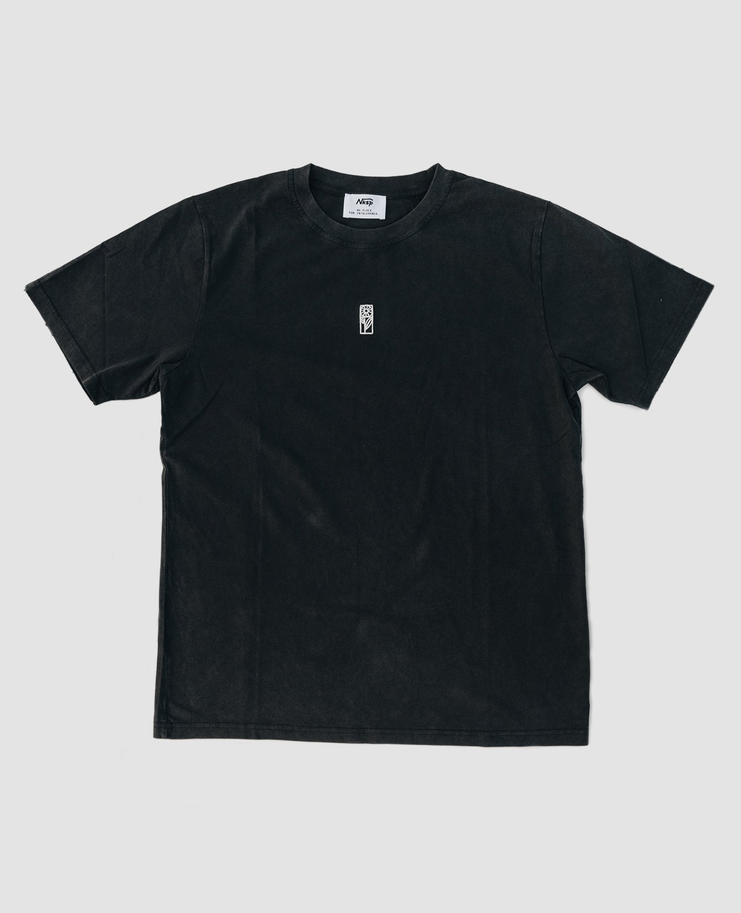 Blume T-Shirt Vintage Black von NKSP