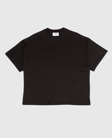 Oversized Boxy T-Shirt Schwarz von NKSP – kurzes Heavyweight-Basic aus Bio-Baumwolle, Vorderansicht