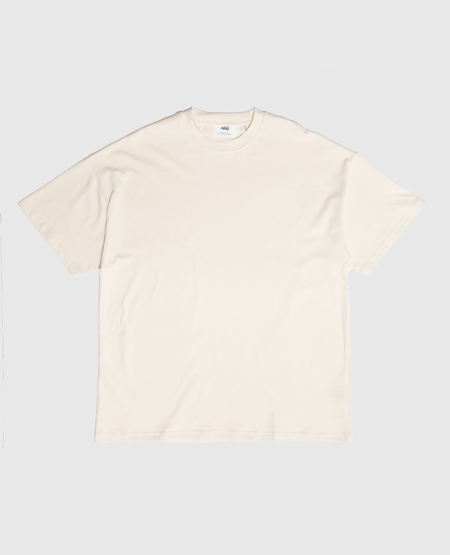 Oversized T-Shirt Off-White von NKSP – Vorderansicht