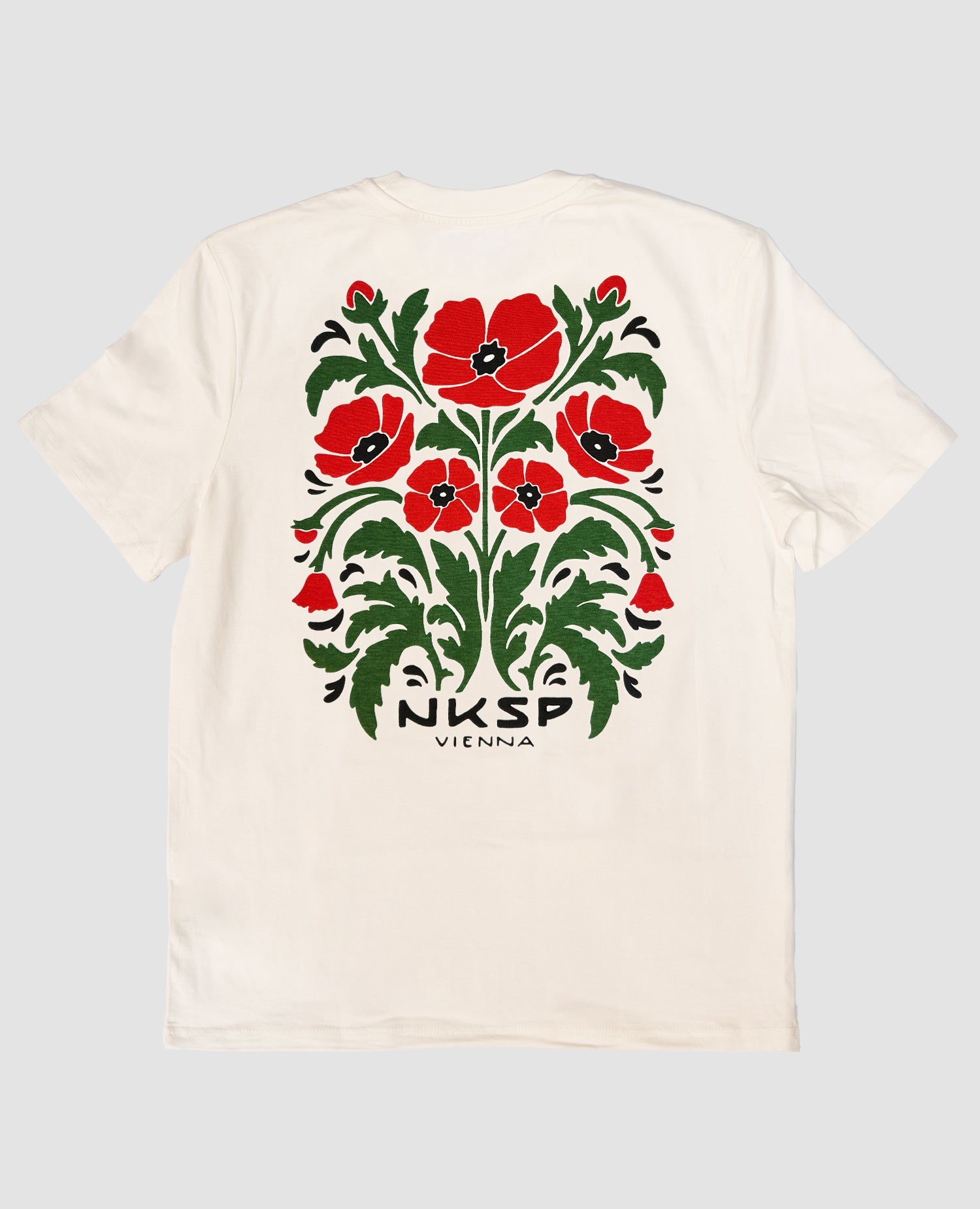 Mohnblumen T-Shirt Off-White von NKSP