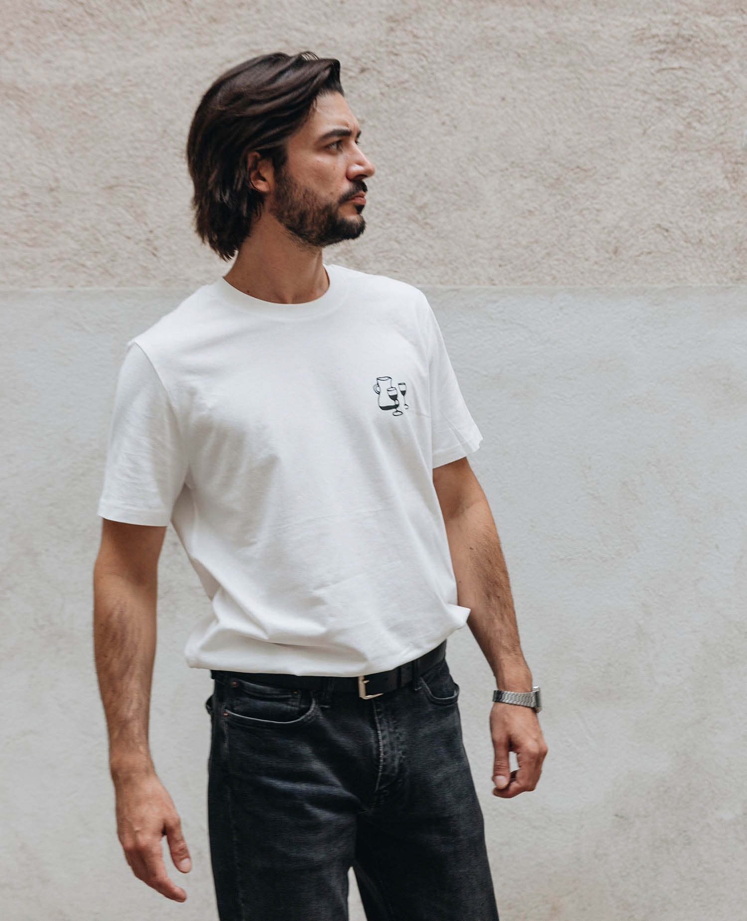 Weinwandern T-Shirt Off-White von NKSP