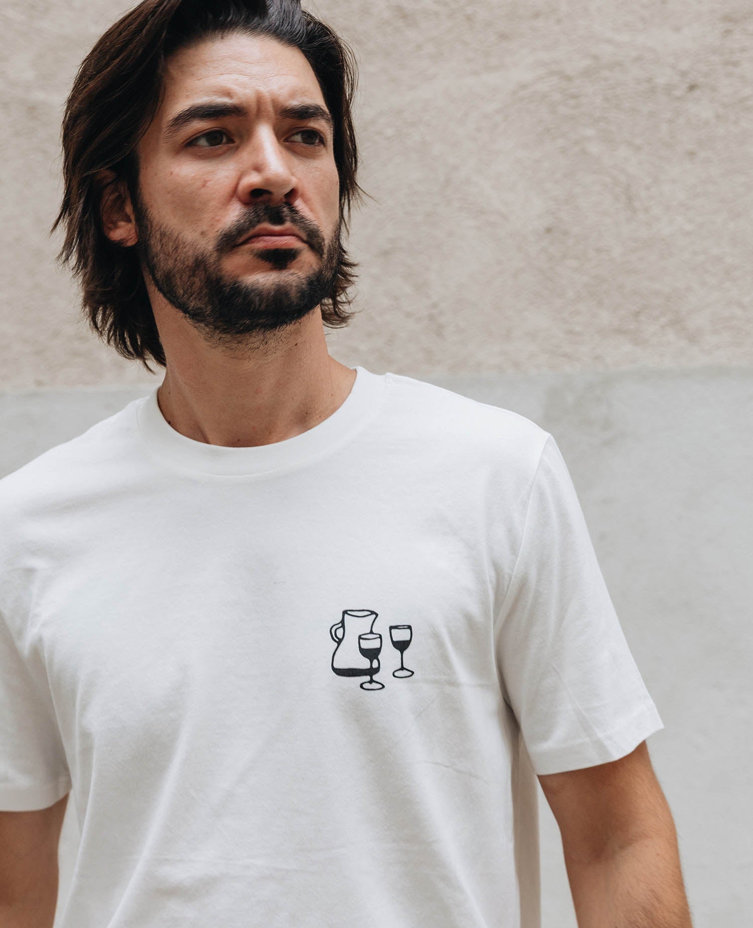Weinwandern T-Shirt Off-White von NKSP