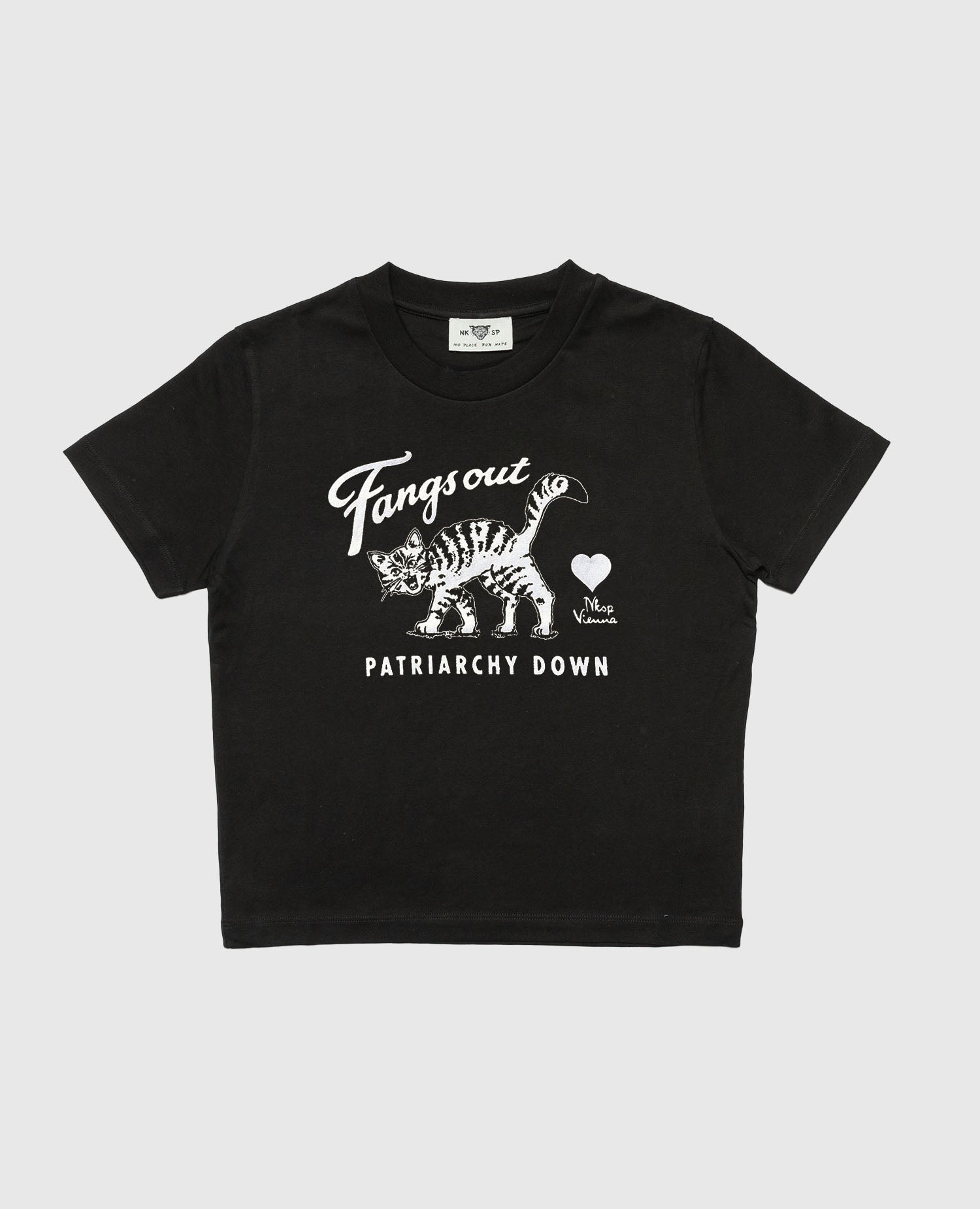 Fangs Out Patriarchy Down Baby T-Shirt Damen von NKSP