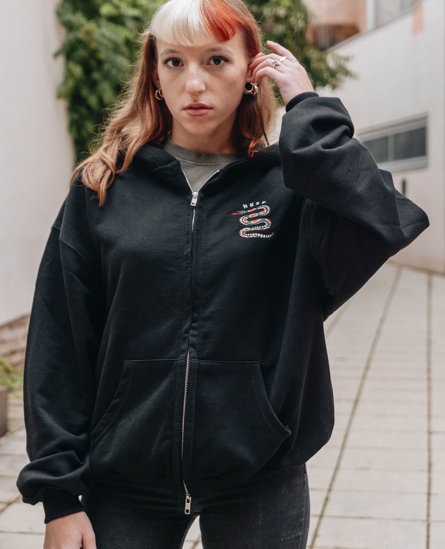 Snake Zip-Up Hoodie