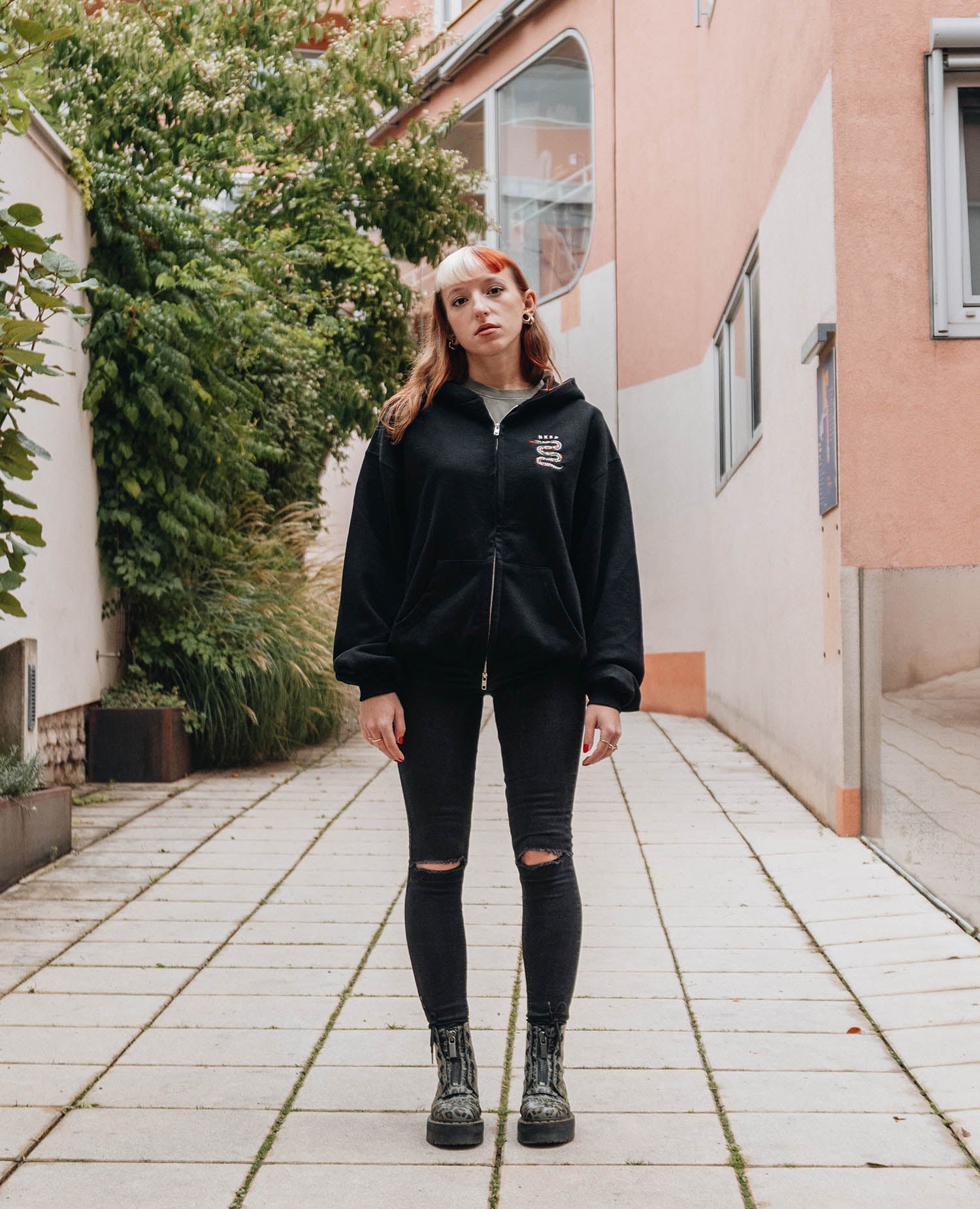 Snake Zip-Up Hoodie